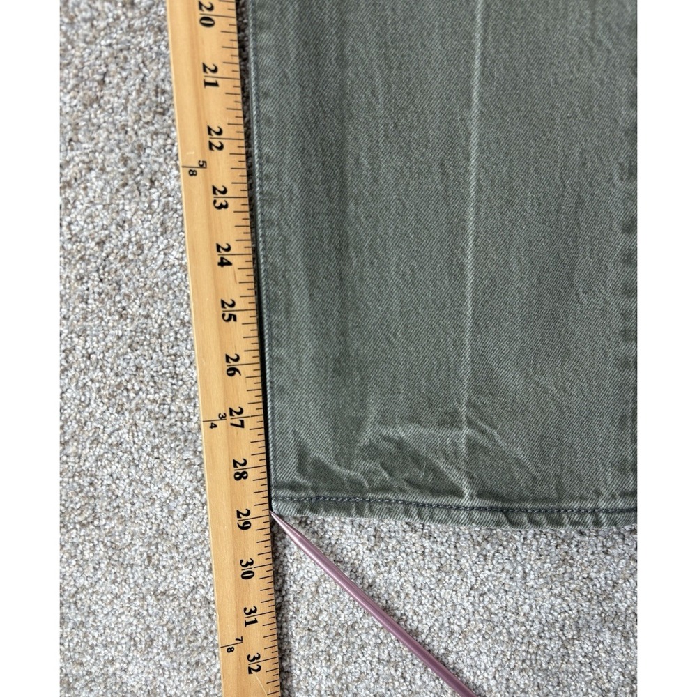 Levi's 501 White Oak Cone Denim Jeans Men's 34x30 Olive Green Americana Workwear - Picture 13 of 15